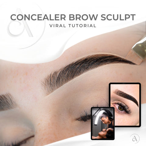 Carvd Academy Concealer Brow Sculpt viral tutorial — learn the famous Carvd to Perfection concealer brow sculpting technique used by professional brow artists worldwide