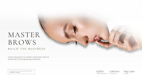 Carvd Academy online brow courses teaching brow lamination, tinting, waxing and mapping to help beauty professionals master brows and build their business.