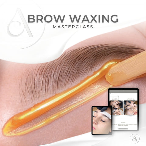Carvd Academy Brow Waxing Mini Masterclass — online brow waxing course covering soft wax and hard wax techniques for professional brow shaping and hair removal for beginner and advanced brow artists